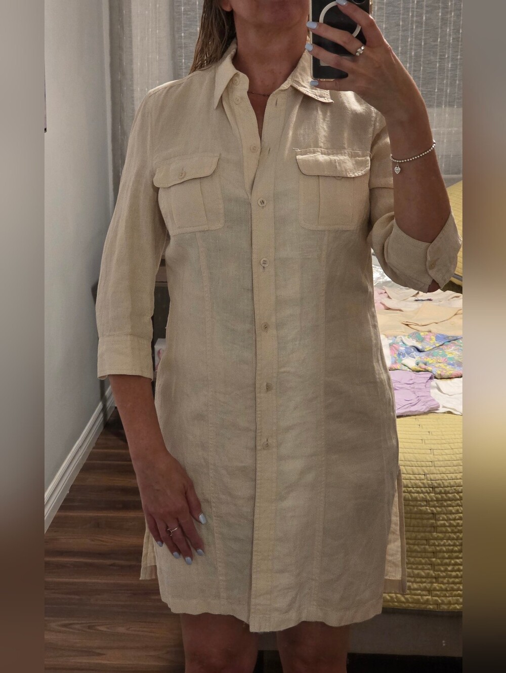 Betty Barclay Collection Women's Beige Linen Tunic Top/Dress